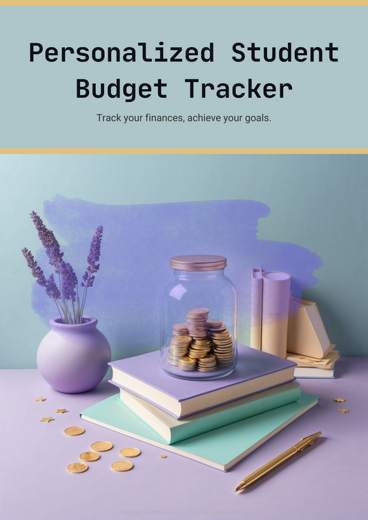 Personalized Printable Budget Tracker for Students